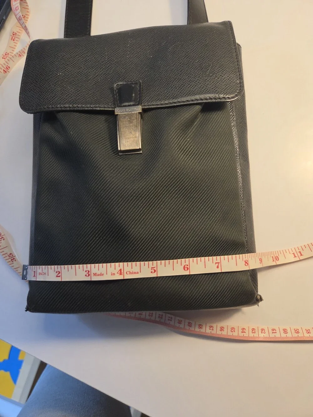 Louis Vuitton Messenger Bag From the 2003 CollectionBlack Taiga Leather